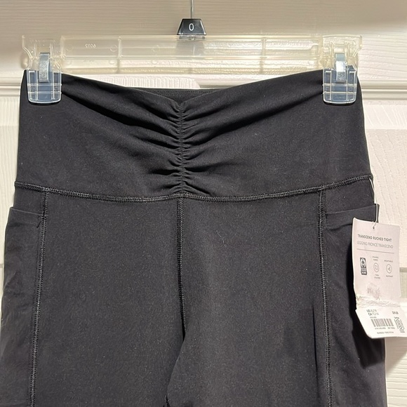 NWT Transcend Ruched Black Tights Size XL/14. - Picture 7 of 11